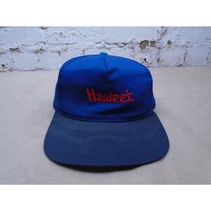 Vintage Hardees Made In USA Uniform Style Cap Hat Adult Mens Adjustable SnapBack
